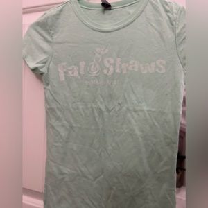 Fat straws pastel green T-shirt